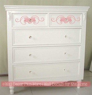 Dress Up Your Furniture with Vinyl Stencil Stickers - Wall Decor Plus More